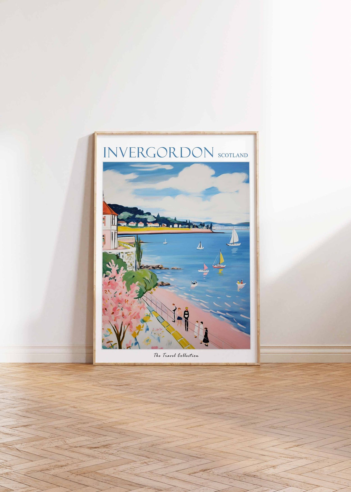 Invergordon Scotland Spring Blossom Promenade and Sailing Bay Poster - Image 2