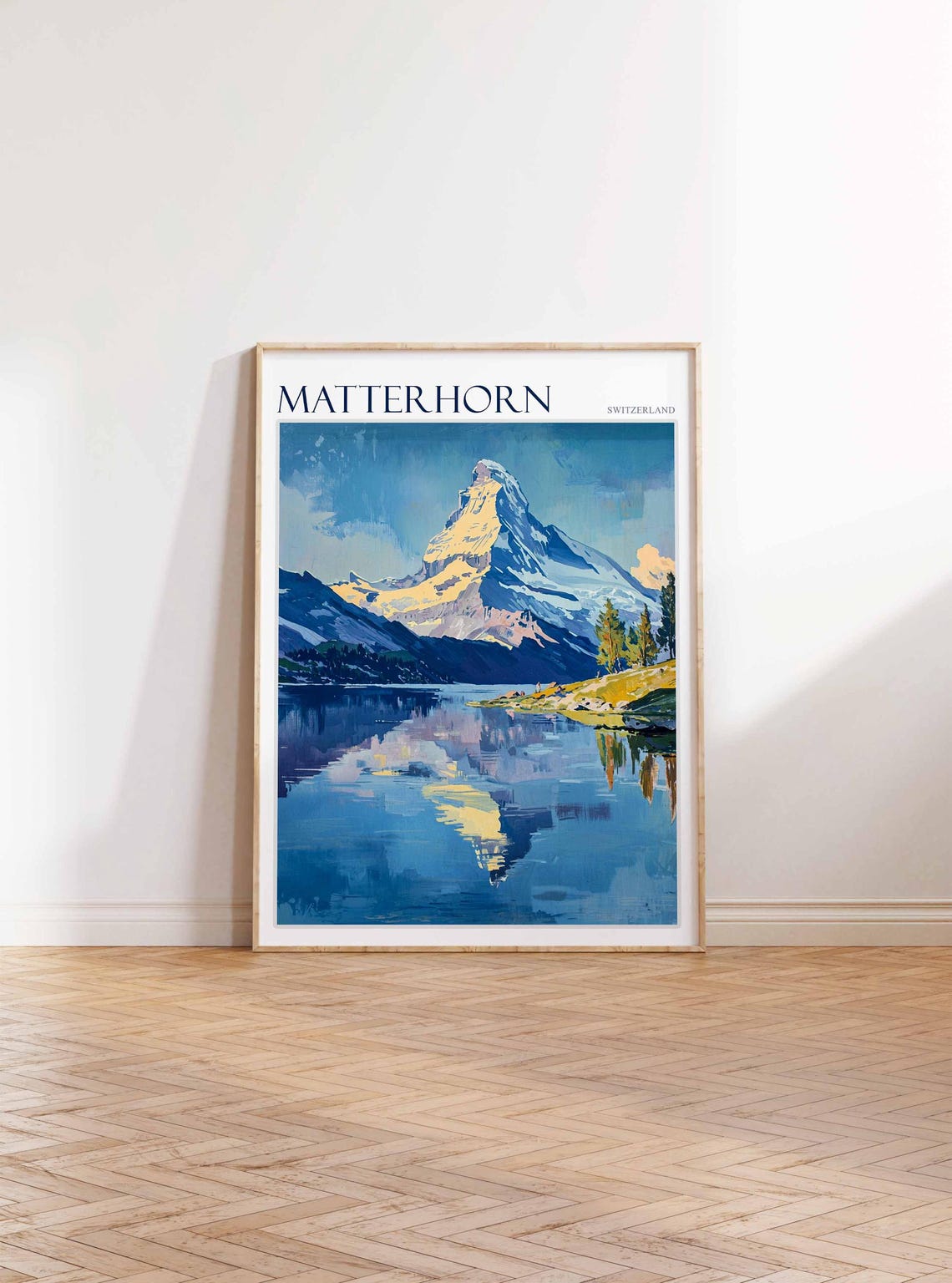 Matterhorn Poster Matterhorn Travel Print Swiss Decor Europe Travel Poster European Wall Art Switzerland Wall Art Mountain Poster - Image 4