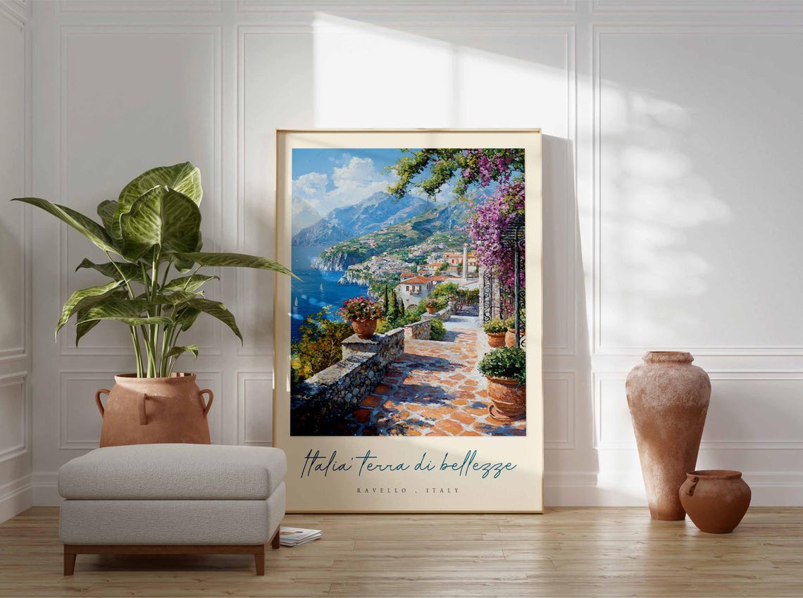 Ravello Poster Italian Travel Print Ravello Travel Art Ravello Wall Art Italy Art Italy Travel Decor Italian Travel Gift - Image 3