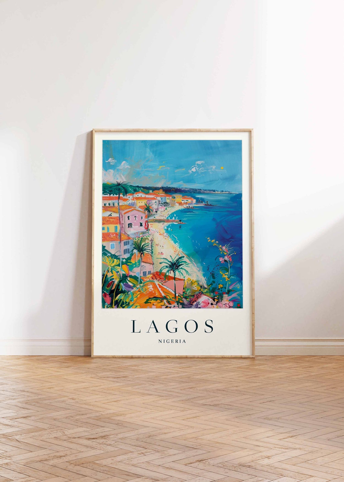 Lagos Poster Lagos Travel Print Nigeria Wall Art Nigerian Travel Print Tropical Decor City Print Lagos Gift Lagos Travel Poster - Image 2