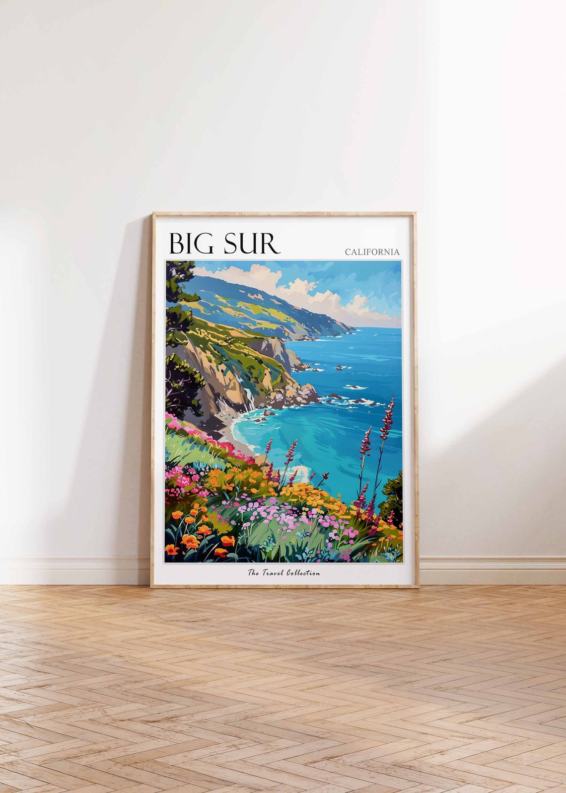 Big Sur Poster California Travel Print Californian Decor North America Travel Poster Big Sur Wall Art Sea Print Big Sur Travel Poster - Image 2