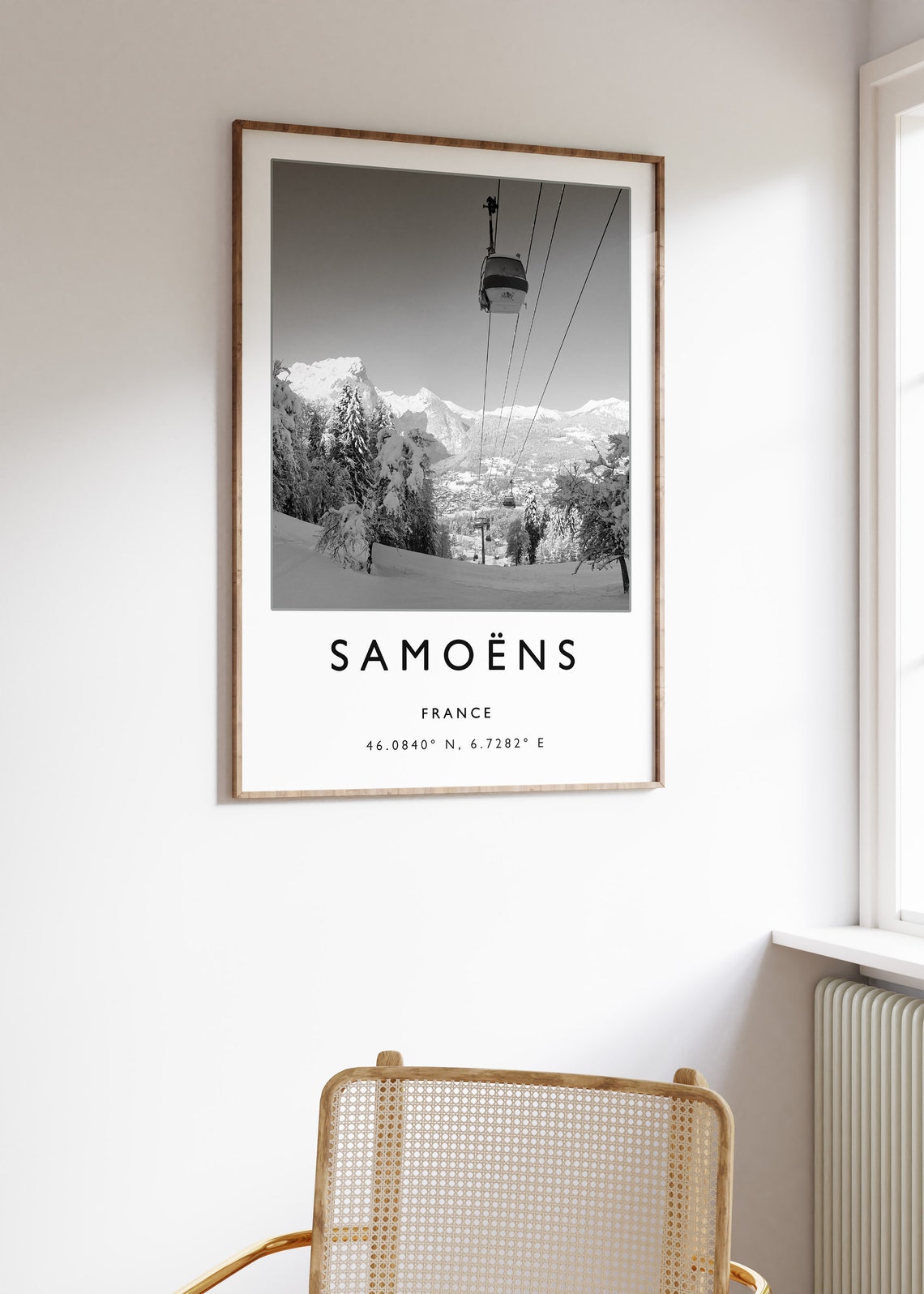 Skiing Travel Poster Samoens France Ski Print France Travel Print Skiing Art Skiing Print Winter Sport Art Ski Gift A1a2a3a4 - Image 3