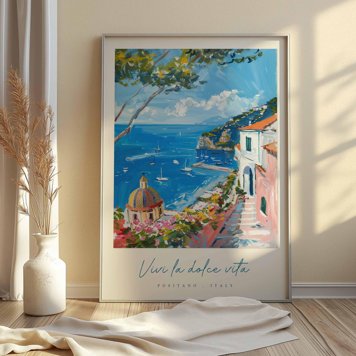 Positano Poster Italian Travel Print Positano Travel Art Positano Wall Art Italy Art Italy Travel Decor Italian Travel Gift - Image 2