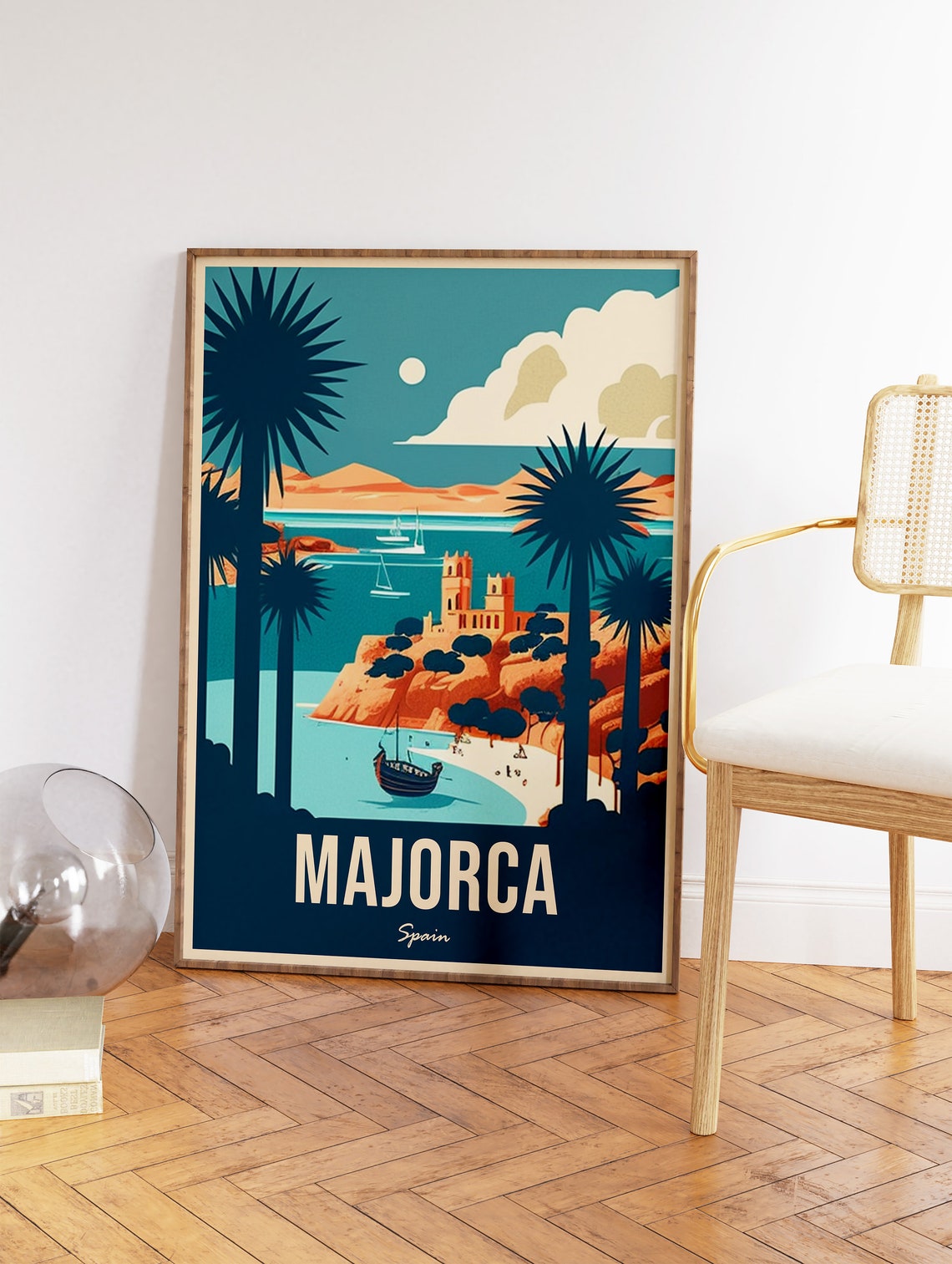 Majorca Travel Print Majorca Travel Poster Spain Travel Wall Art Colourful Travel Art Vintage Travel Travel Gift A1a2a3a4 - Image 2