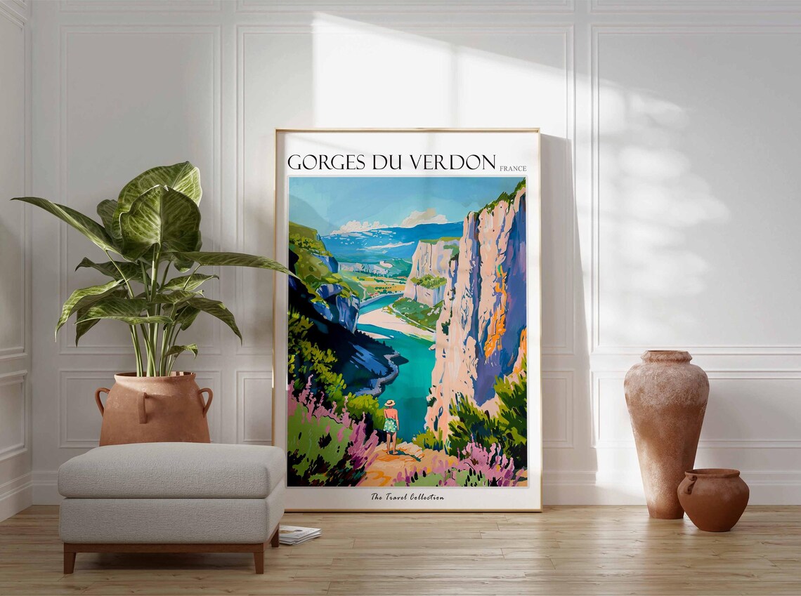 Gorges du Verdon France Canyon Turquoise River Travel Poster - Image 3