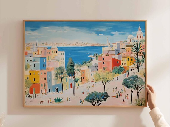 Buenos Aires Waterfront Plaza Domes Cathedral Painting Poster
