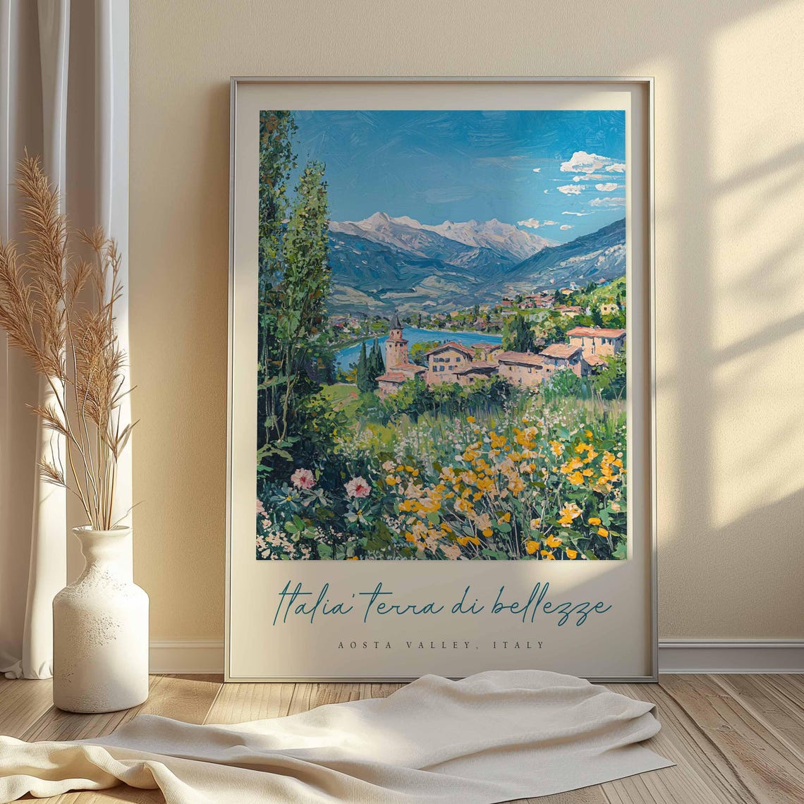 Aosta Valley Poster Aosta Valley Travel Print Aosta Valley Travel Art Aosta Valley Wall Art Italy Art Italy Travel Decor Travel Gift - Image 2