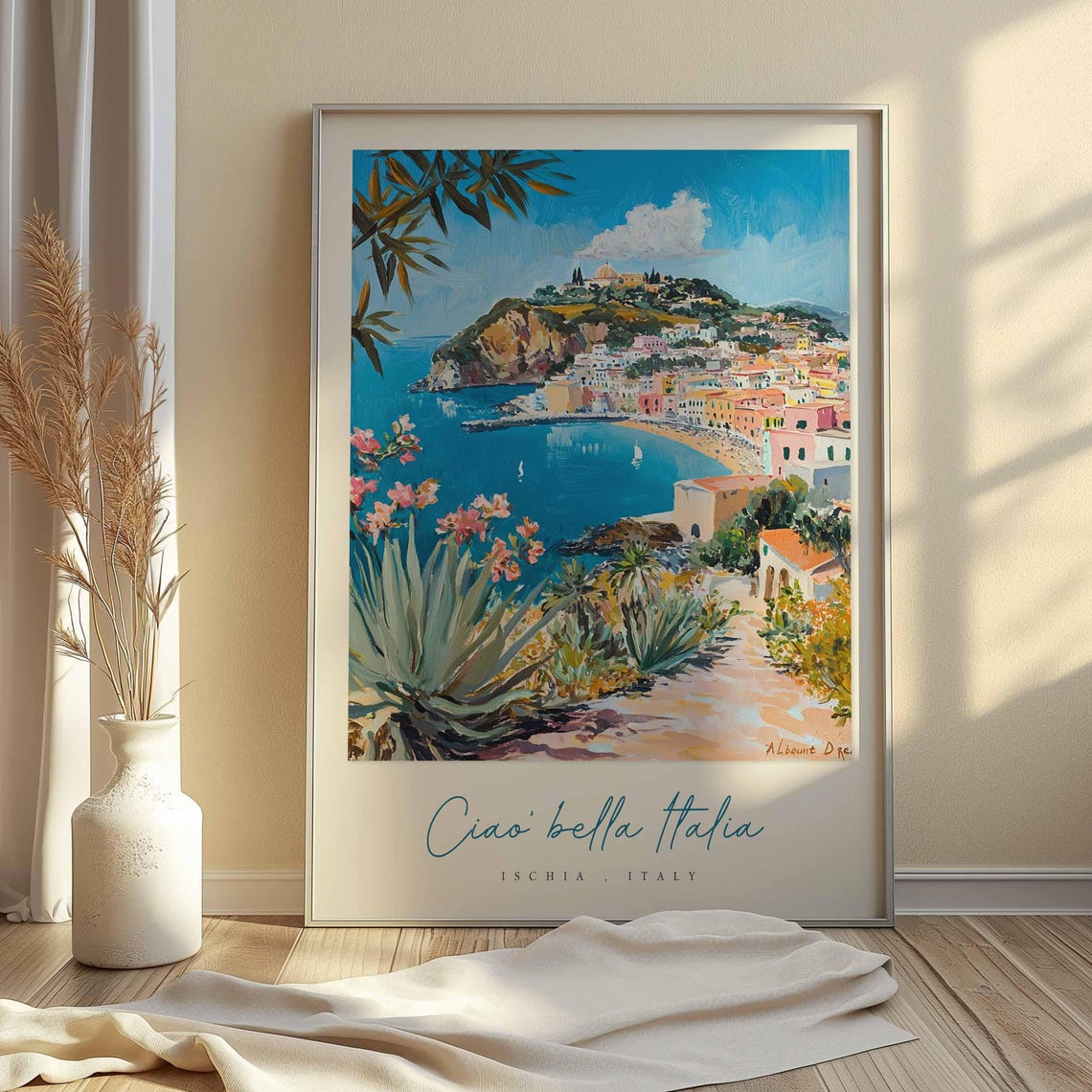 Ischia Poster Italian Travel Print Ischia Travel Art Ischia Wall Art Italy Art Italy Travel Decor Italian Travel Gift - Image 2