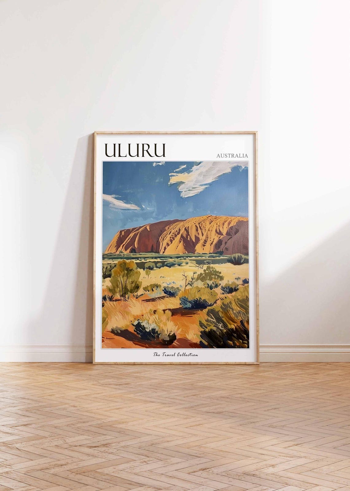 Uluru Australia Painted Red Rock Monolith Outback Desert Travel Poster - Image 2