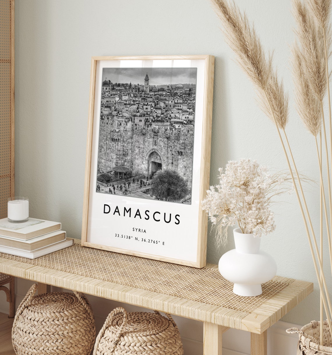 Damascus Travel Print Damascus Travel Poster Syria Travel Print Middle East Travel Art Travel Poster Black And White Travel Gift - Image 2