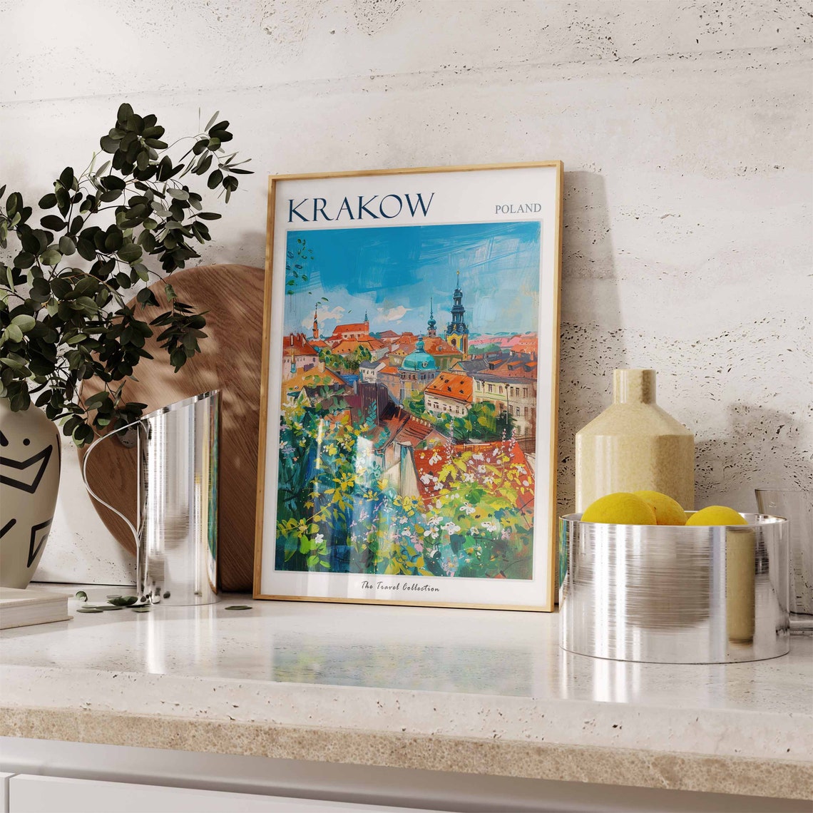 Krakow Poster Krakow Travel Print Polish Travel Poster Polish Decor Beach Art Krakow Travel Gift European City Print Krakow Gift - Image 2