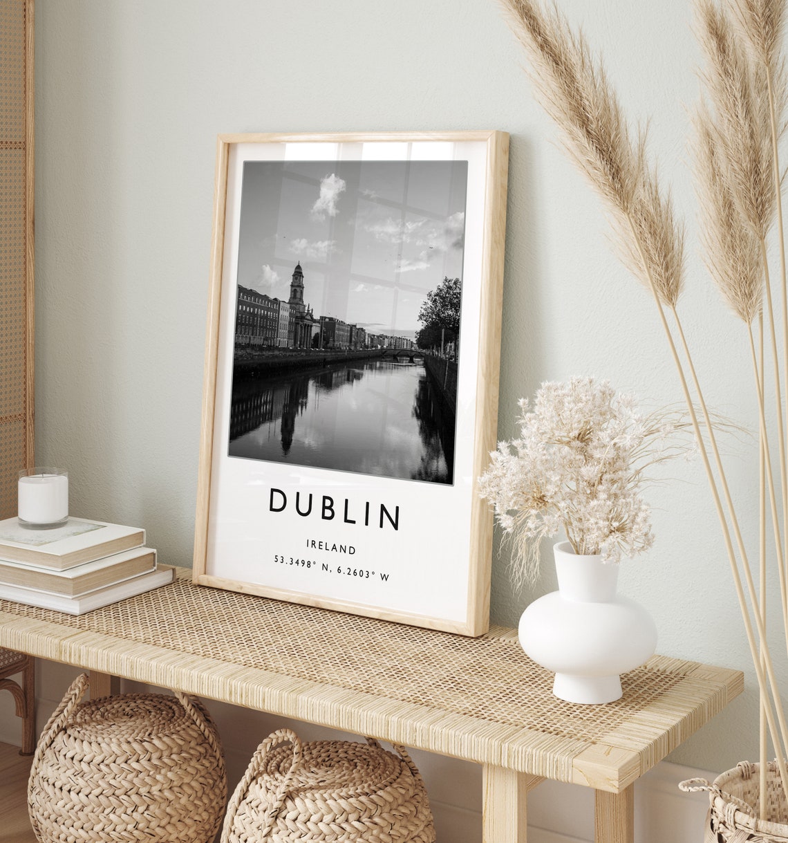 Dublin Travel Print Dublin Travel Poster Ireland Travel Print Irish Print Black And White Travel Poster Travel Art Travel Gift - Image 2