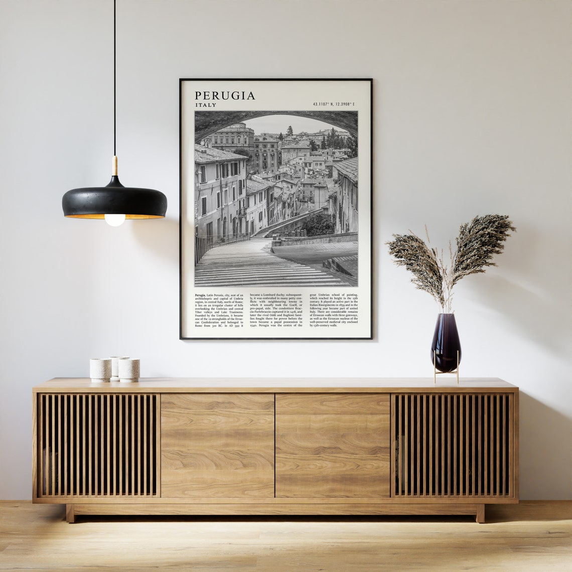 Perugia Travel Poster Perugia Travel Print Italy Travel Poster Vintage Travel Art Black And White Travel Print Travel Gift A1a2a3a4 - Image 3