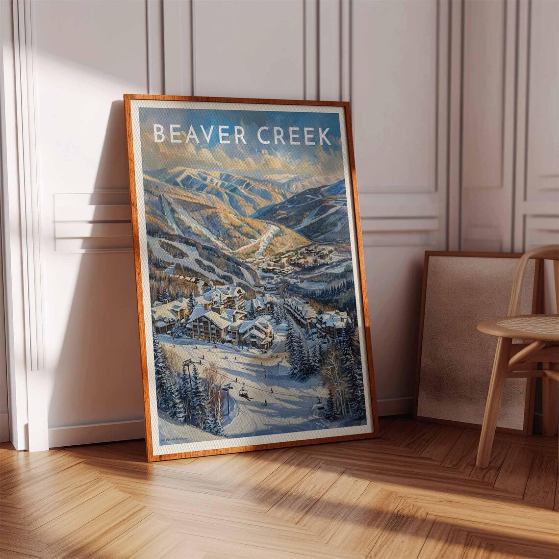 Beaver Creek Colorado Aerial Ski Village Poster with Chairlift Views - Image 2