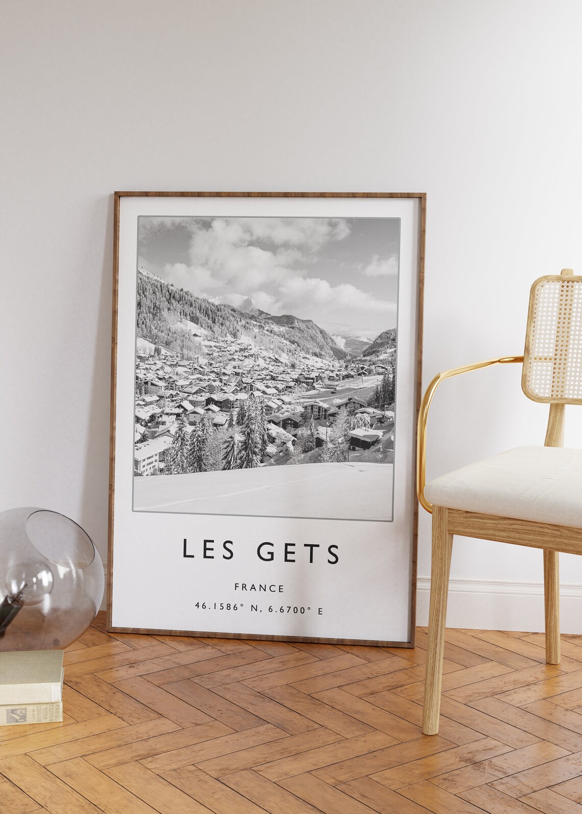 Les Gets Skiing Travel Poster, Winter Sport Art - Image 2