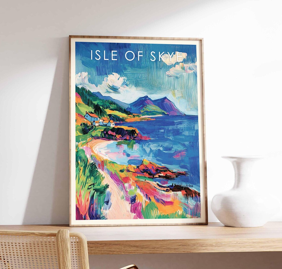 Isle Of Skye Poster, Scottish Highlands Landscape