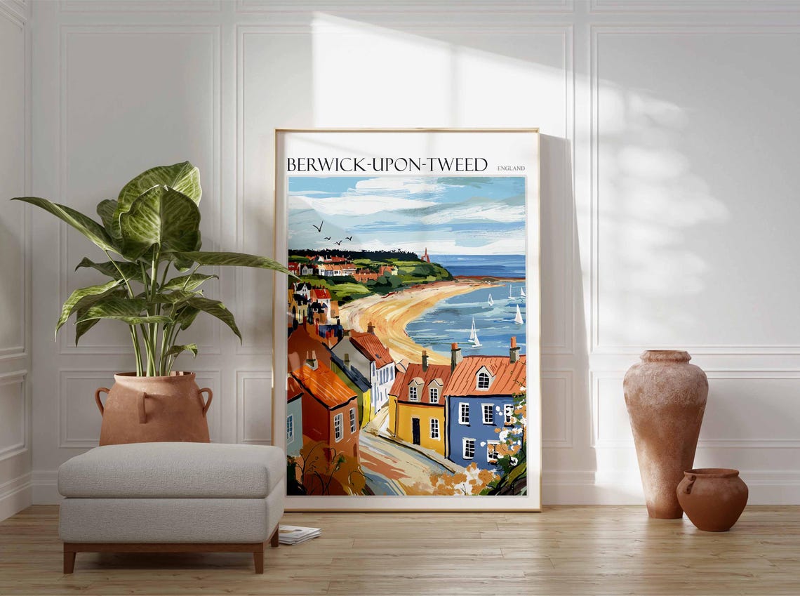 Berwick Upon Tweed Poster England Travel Poster Scotland Travel Poster Border Towns Poster Historic Town Poster Medieval Town Poster - Image 3