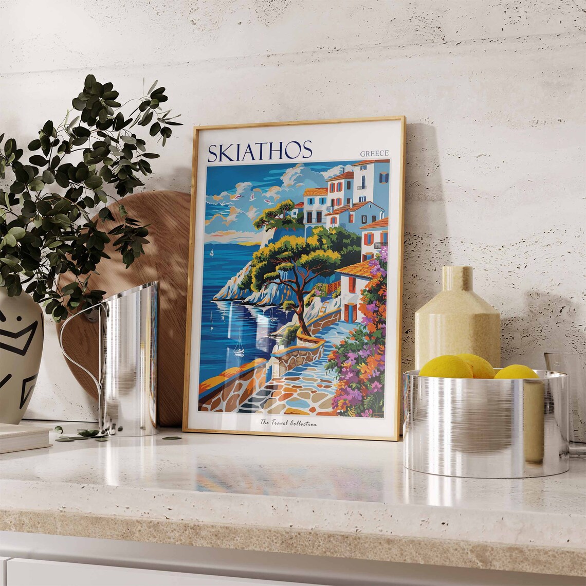 Skiathos Travel Poster, Tropical Coastal Decor Print - Image 2