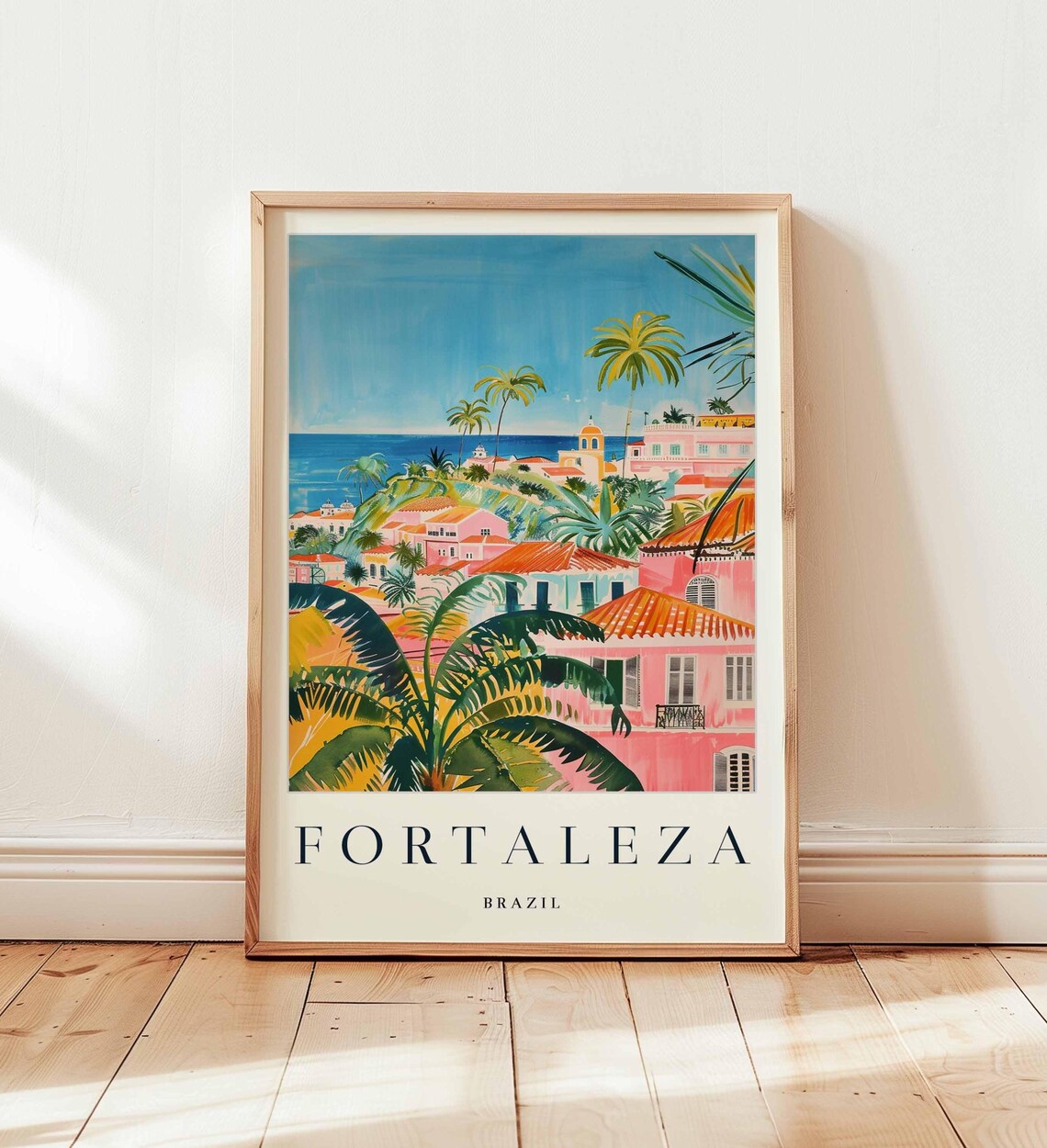 Fortaleza Brazil Travel Poster, Coastal Art Print