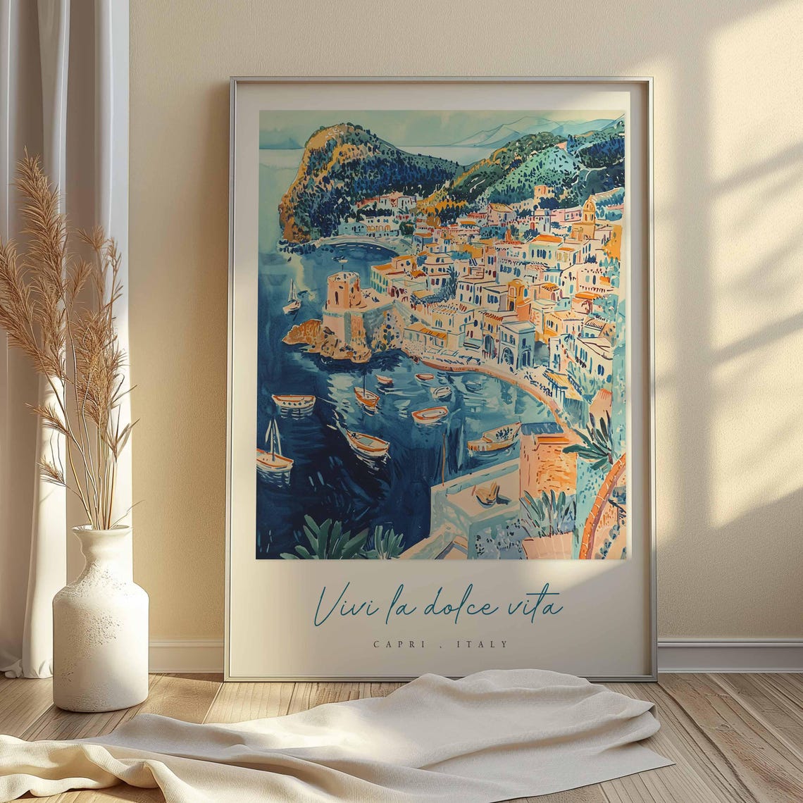 Capri Poster Capri Travel Print Capri Travel Art Capri Wall Art Italy Art Italy Travel Decor Italian Travel Gift - Image 2