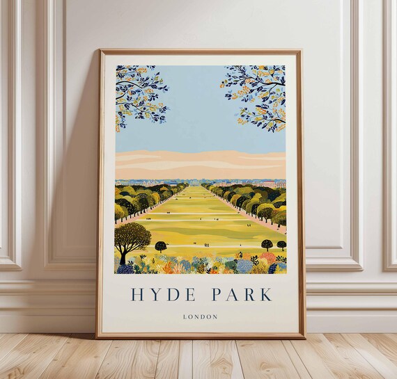 Hyde Park London Summer Meadow Lawn Panorama British Park Poster