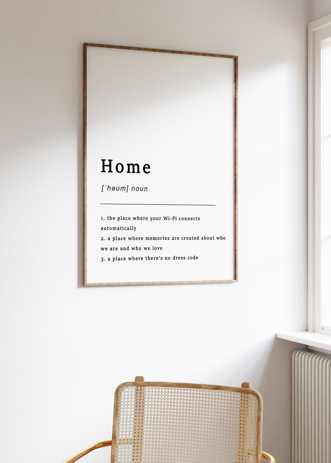 Home Definition Funny Dictionary Style Typography Home Art Poster - Image 3