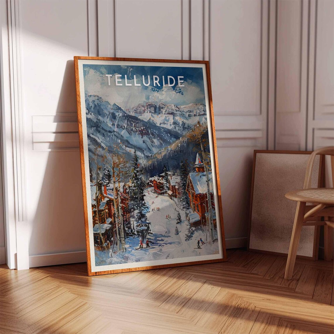 Telluride Historic Streets Beneath Craggy Snowy Peaks Poster - Image 3