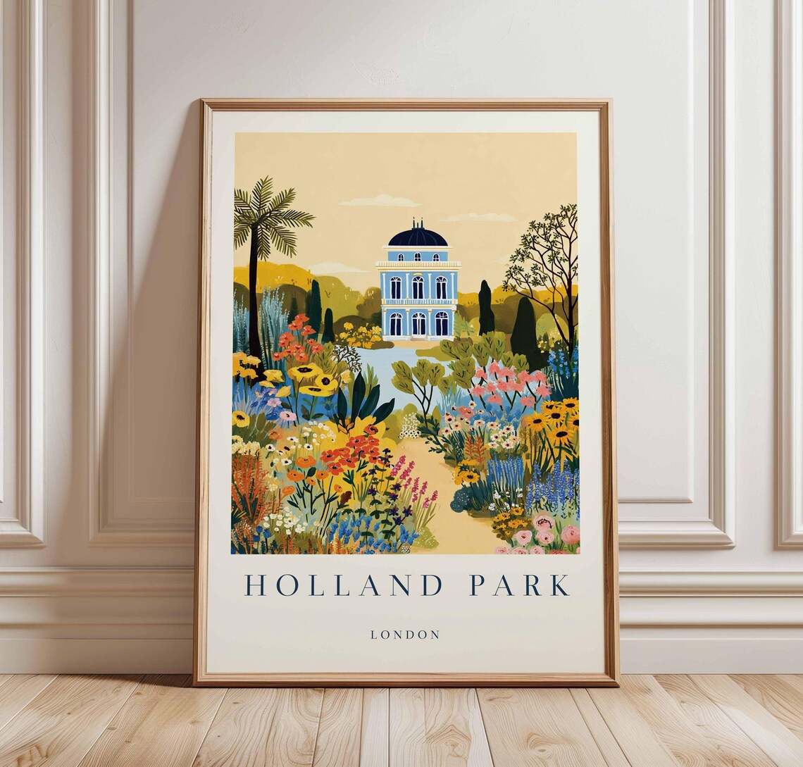 Holland Park London Flower Garden Domed Pavilion Summer Bloom Poster