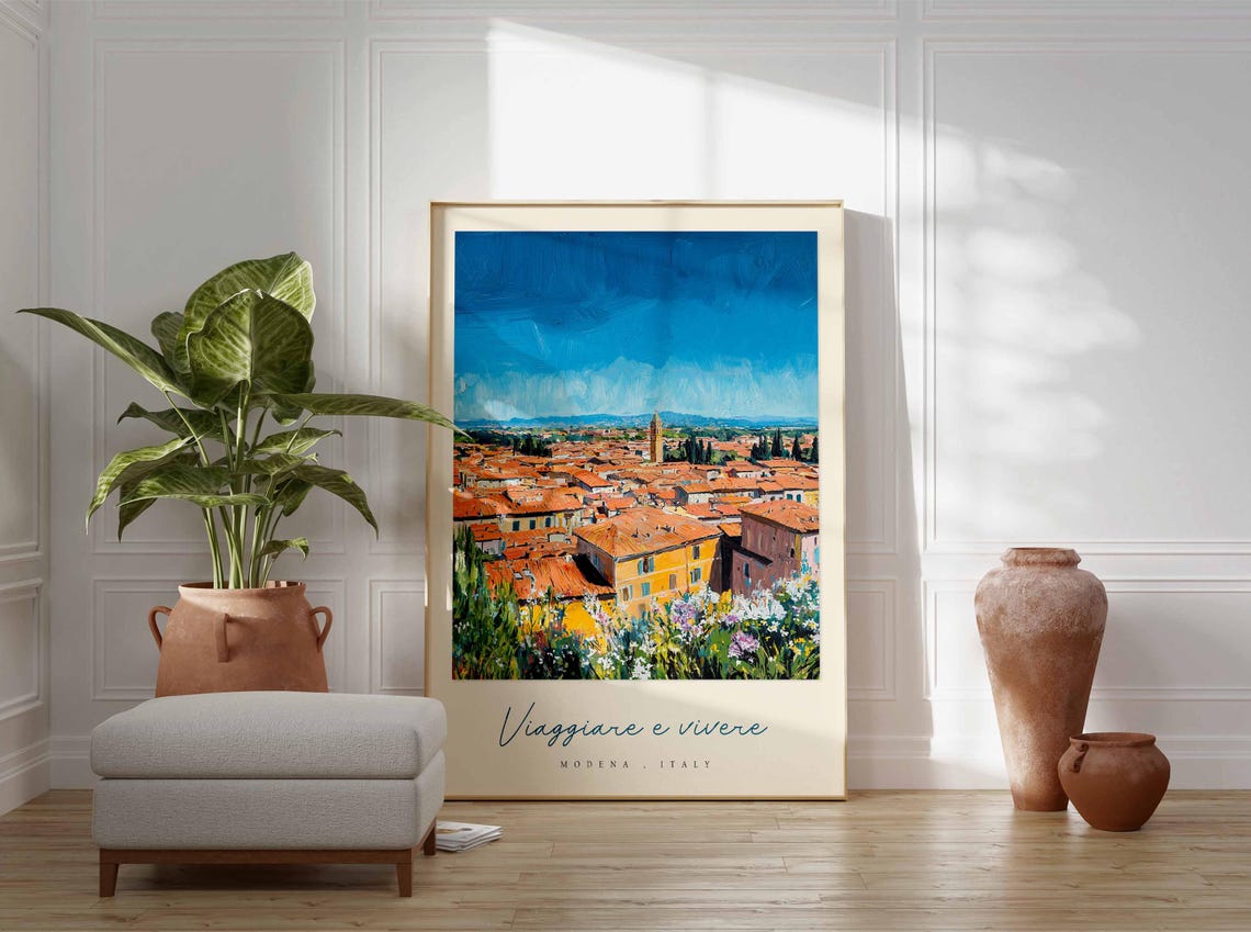 Modena Poster Italian Travel Print Modena Travel Art Modena Wall Art Italy Art Italy Travel Decor Italian Travel Gift - Image 3