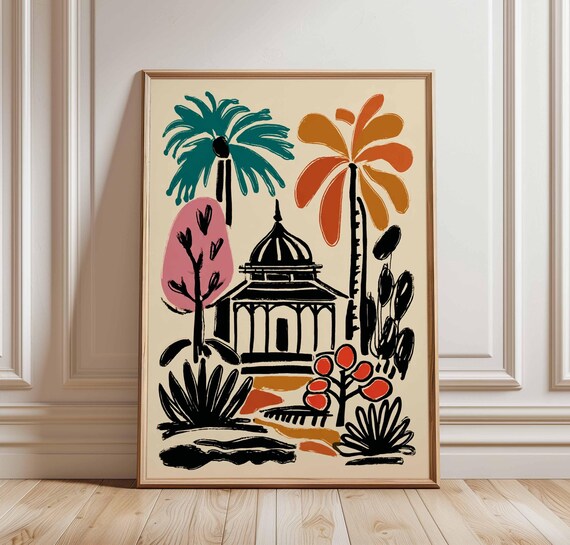 Regents Park London Travel Poster, British Nature