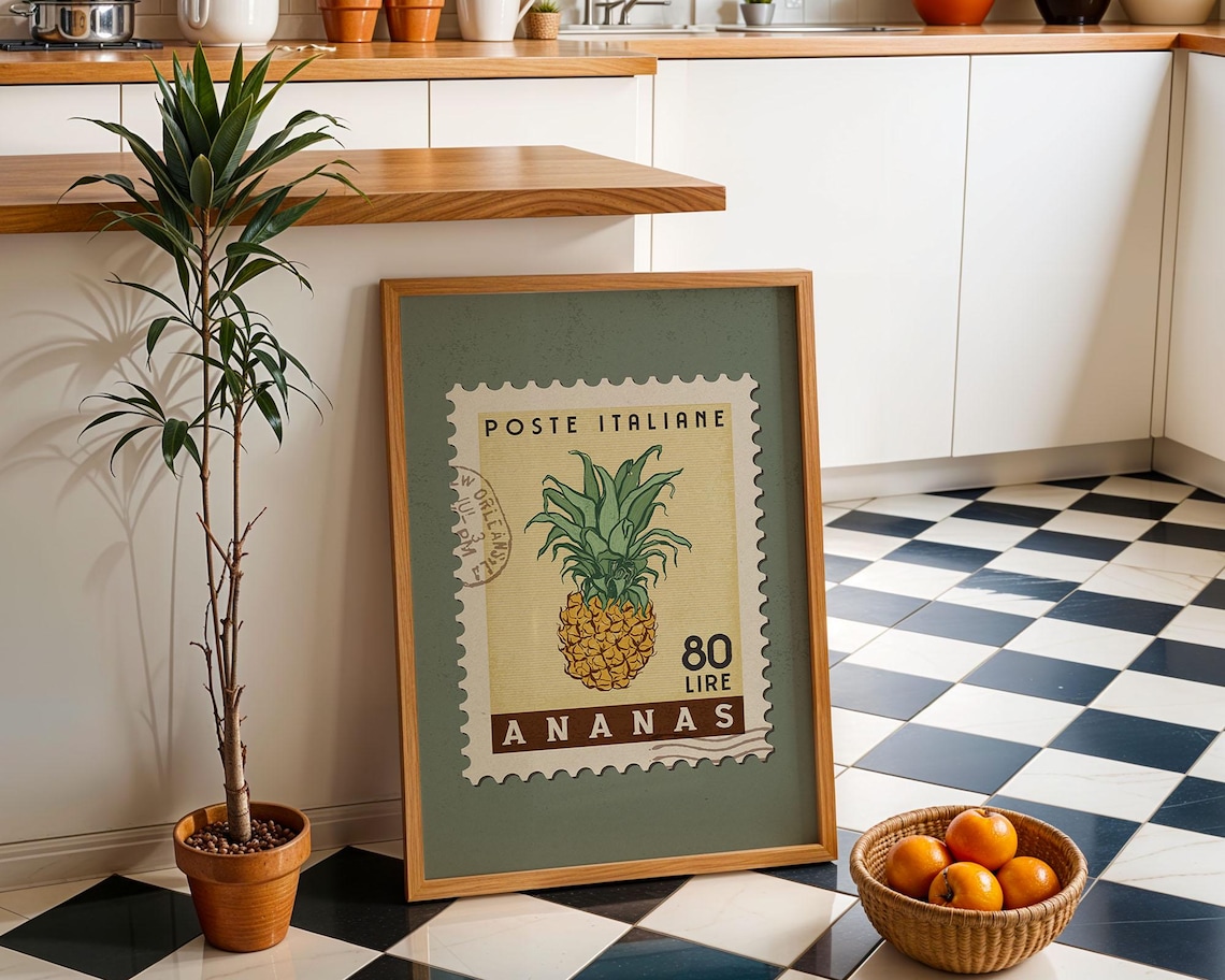Pineapple Fruit Market Italian Food Art Print
