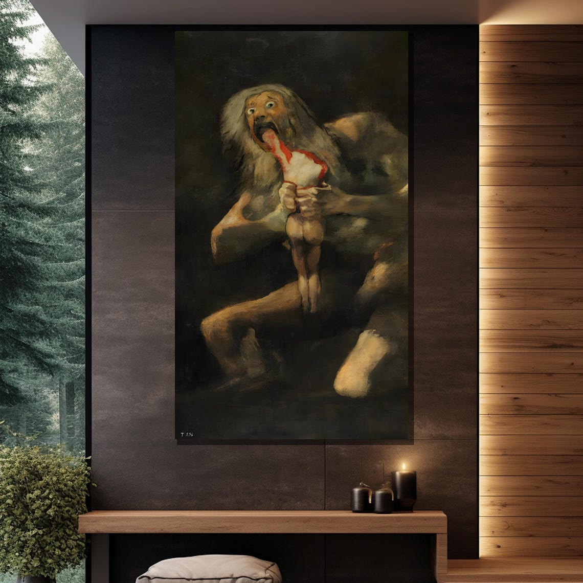Francisco Goya Saturn Devouring His Son Dark Masterpiece Print - Image 2