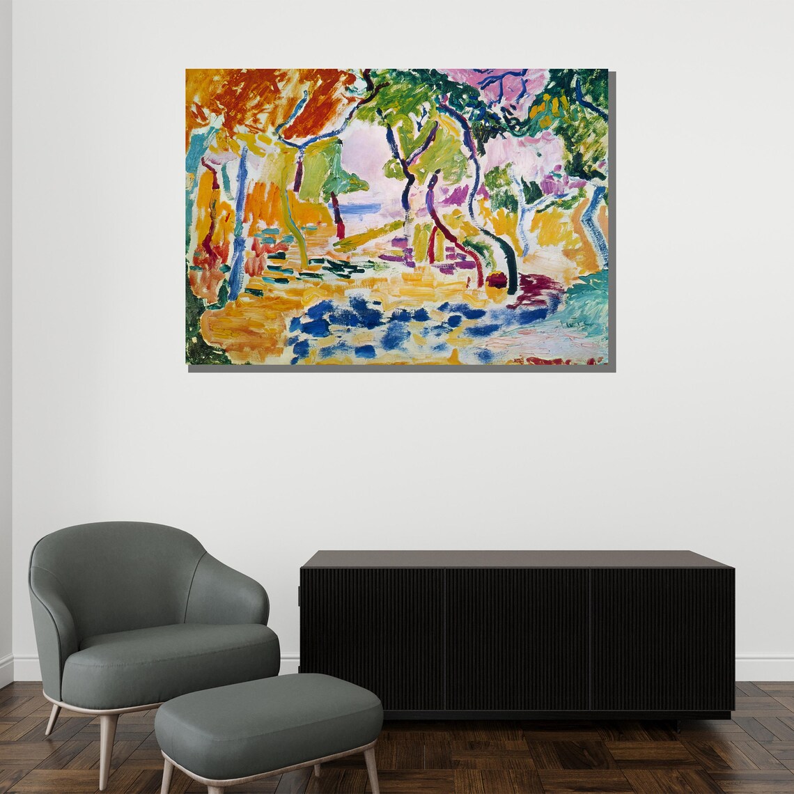 Henri Matisse Landscape At Collioure Fauvist Colorful Trees Poster - Image 2