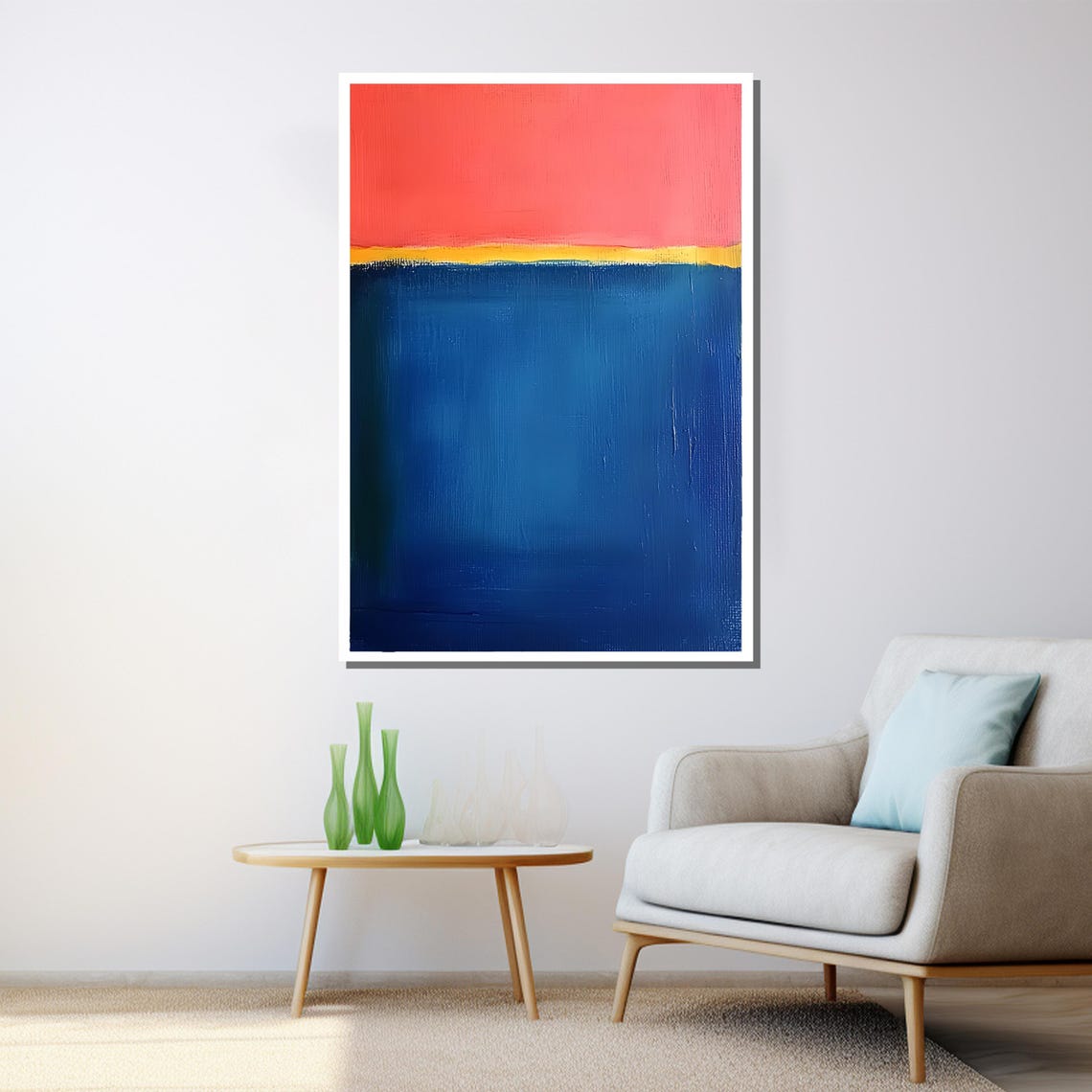 Mark Rothko Striking Red Yellow Blue Bold Primary Color Field Print - Image 3