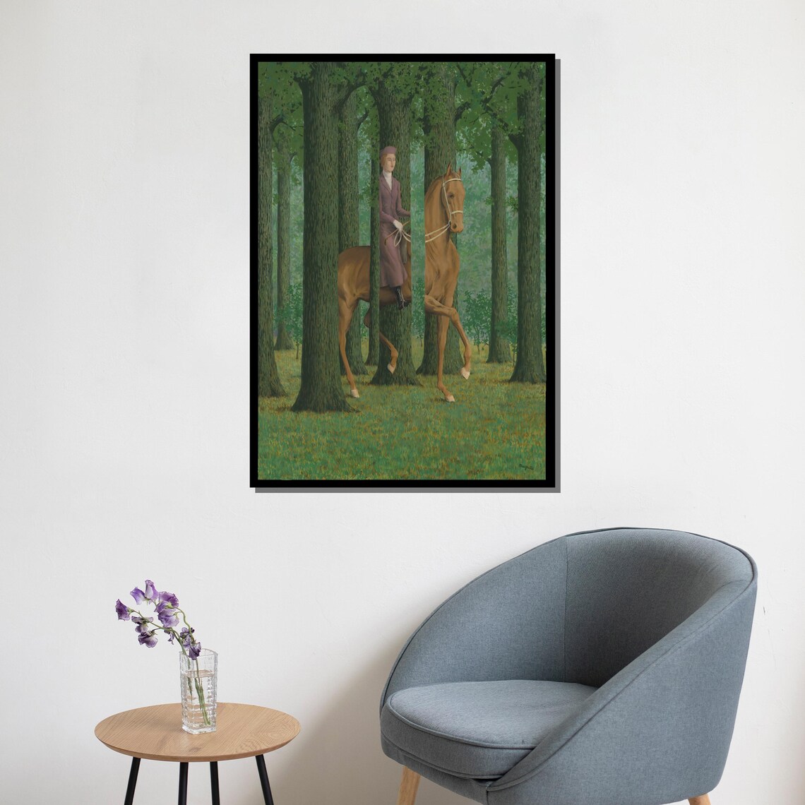 Ren Magritte The Blank Signature Horsewoman Hidden Forest Trees Poster - Image 5