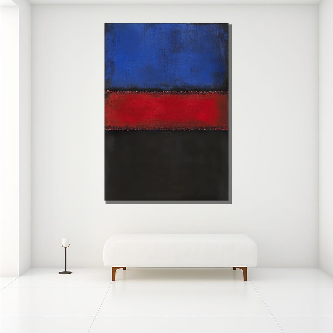 Mark Rothko Blue Red Black Primary Color Field Abstract Print - Image 2