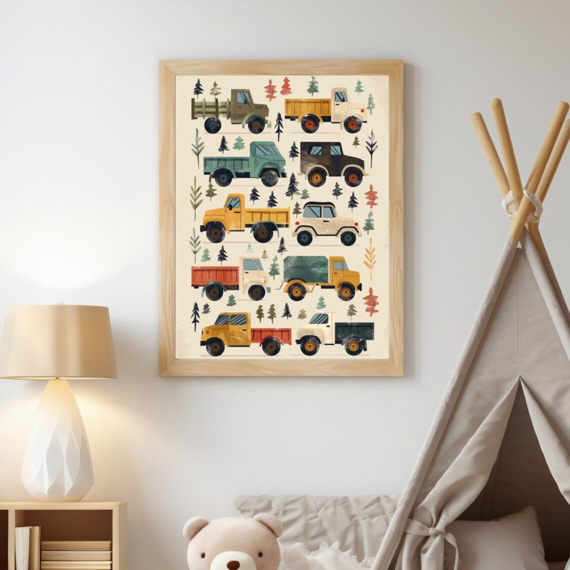 Vintage Trucks Nursery Decor, Transportation Theme - Image 3