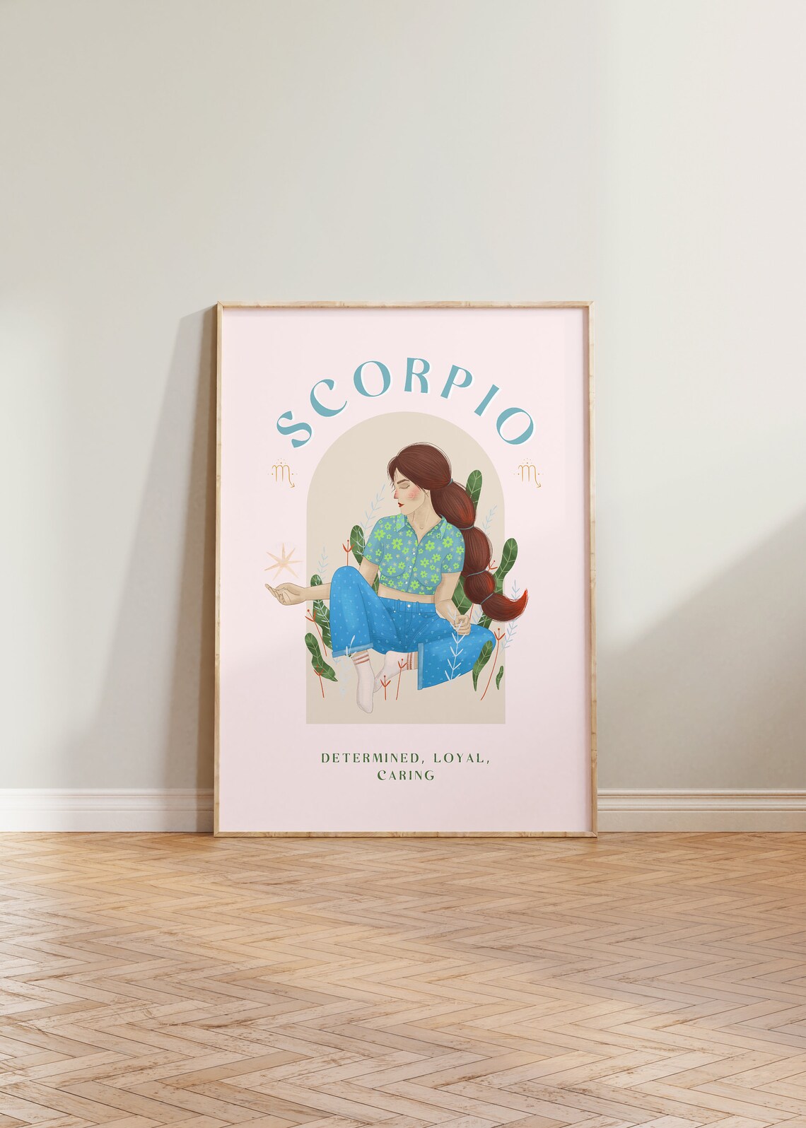Scorpio Zodiac Print Poster, Astrology Wall Art