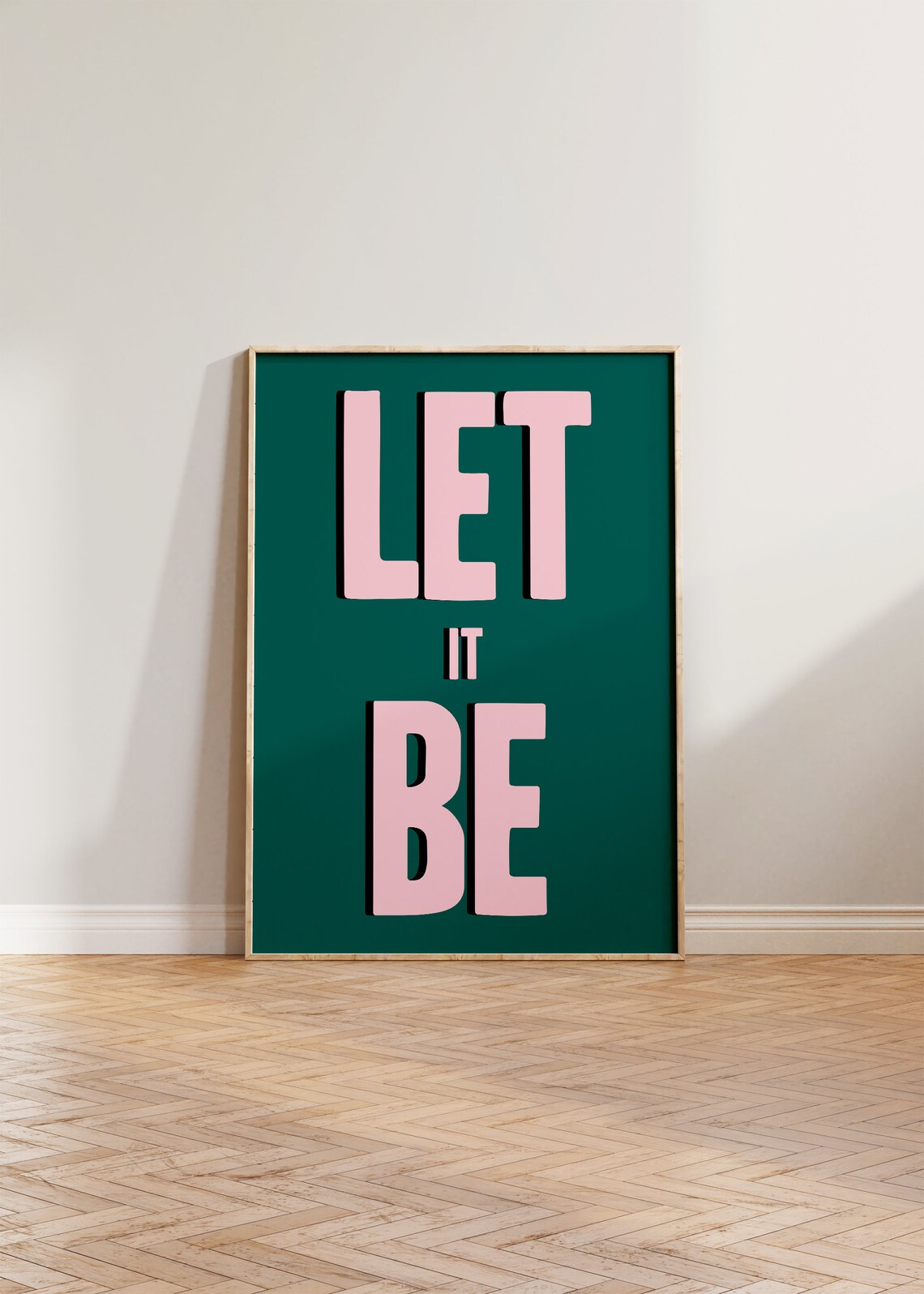 Let It Be Retro Music Typography Art Print