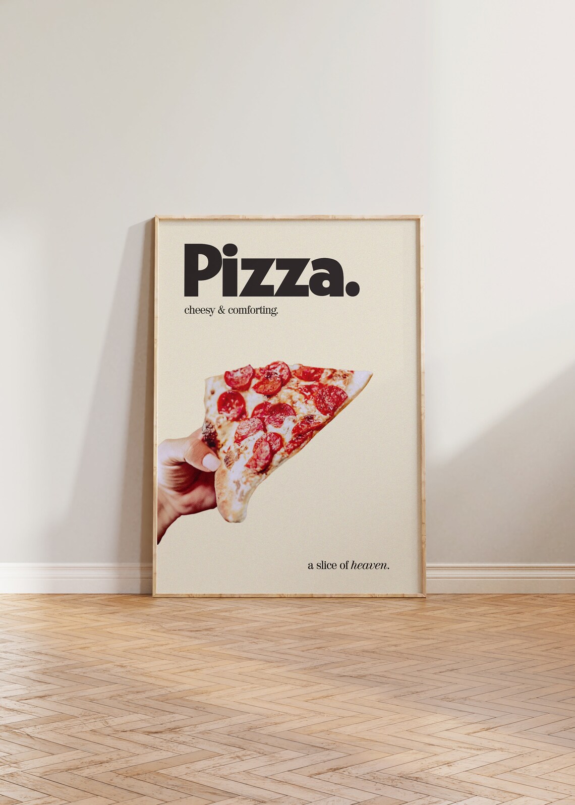 Retro Pizza Kitchen Dining Room Art Print
