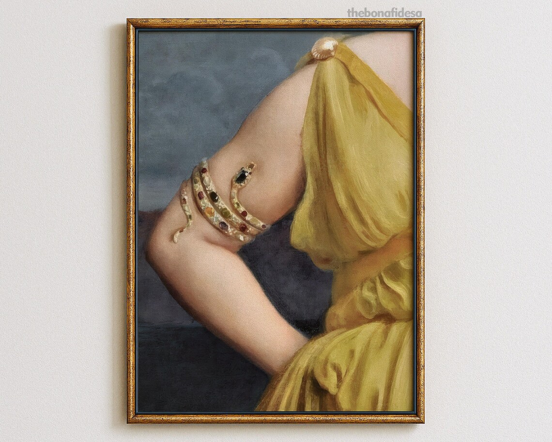 Baroque Feminine Portrait, Maximalist Poster Print