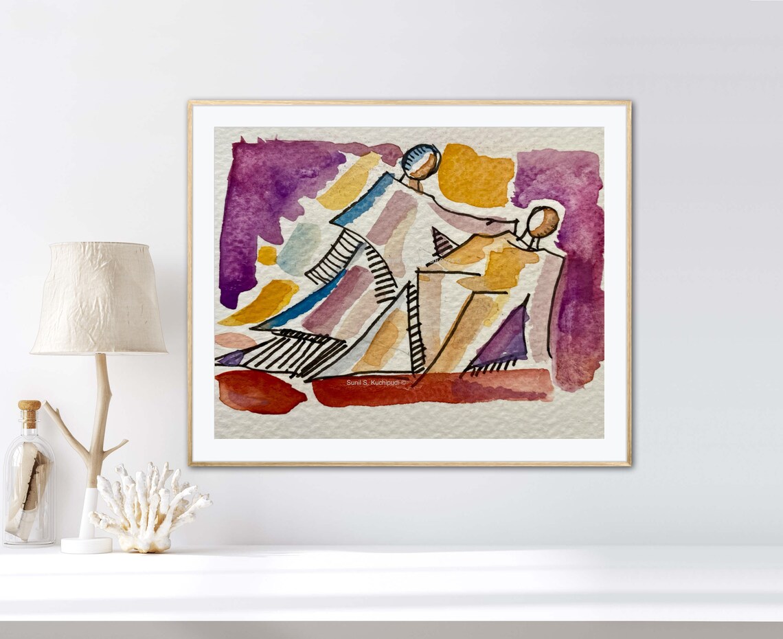 Good Samaritan Original Abstract Christian Art Print - Image 5