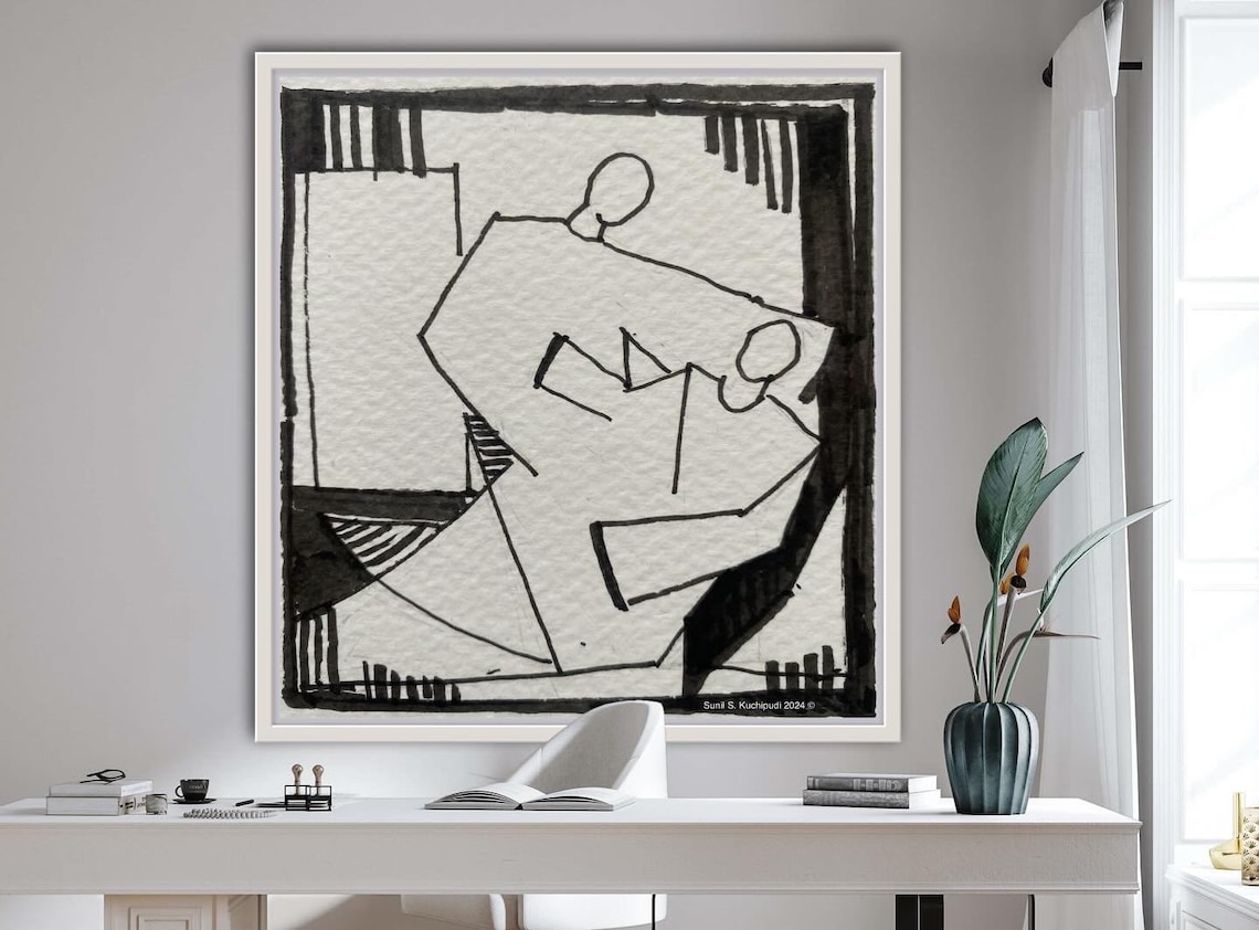 Good Samaritan Black And White Minimalist Bible Art - Image 4