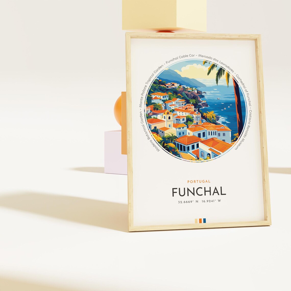 Funchal Portugal Madeira Island Coastal Town View Travel Poster - Image 2