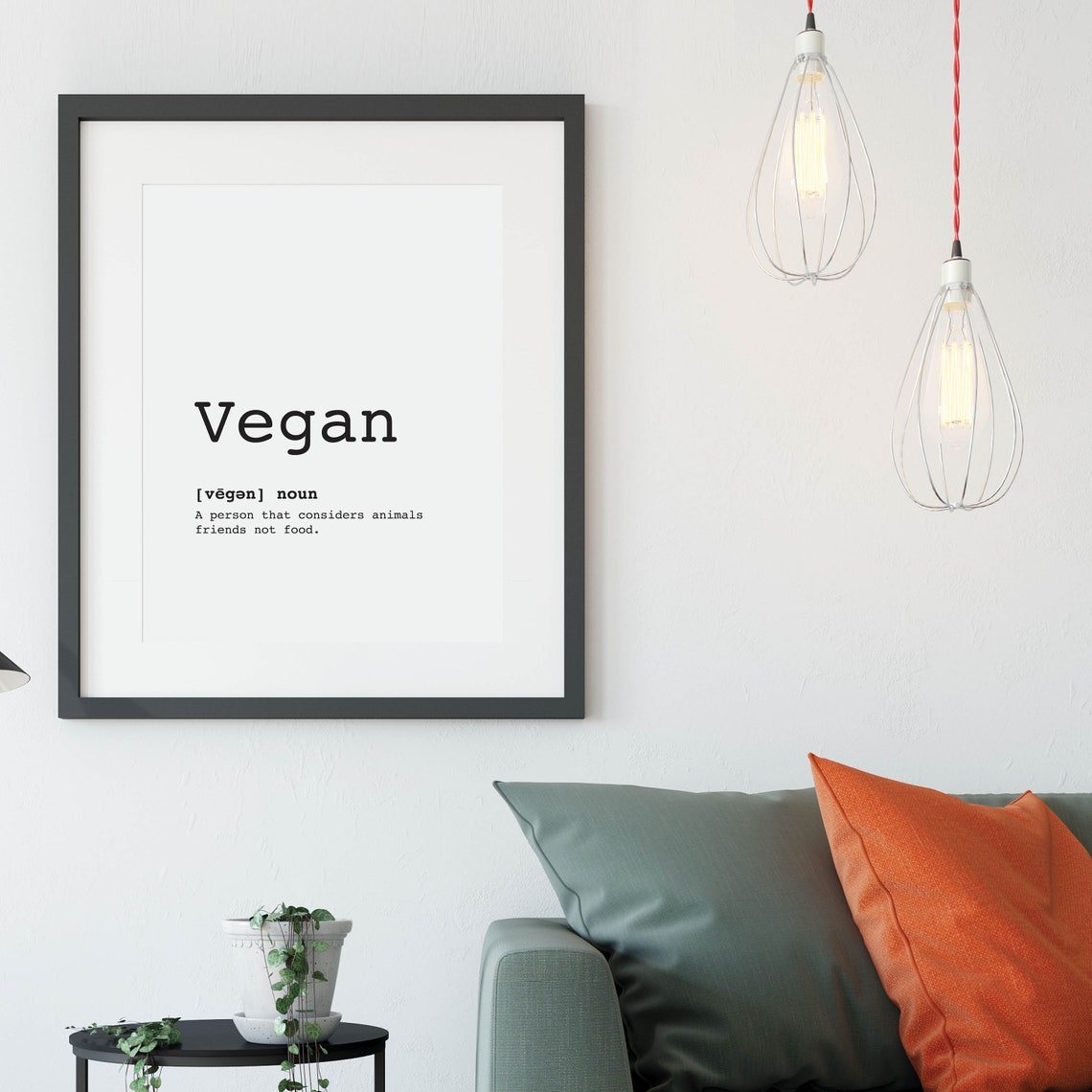 Vegan Definition Dictionary Style Funny Plant Based Poster Gift - Image 2