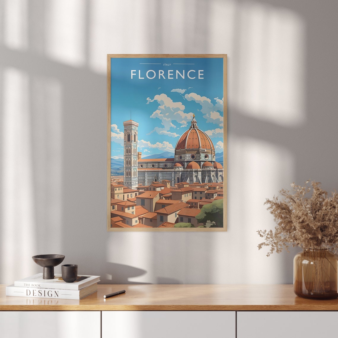 Florence Italy Cathedral Dome Terracotta Rooftops Travel Poster - Image 5