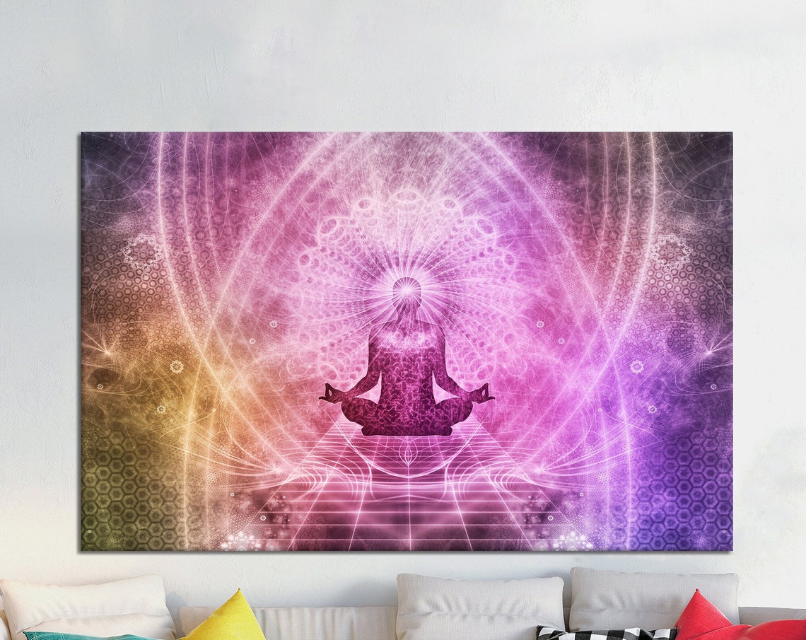 Chakra Yoga Canvas Art Spiritual Meditation Room Decor