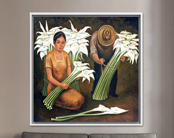Diego Rivera Flower Carrier Calla Lily Vendor Mexican Art Poster