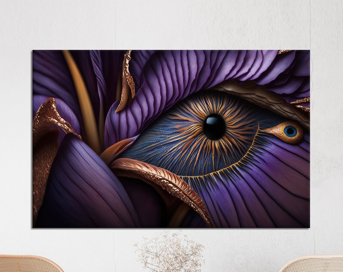 Purple Eye Macro Abstract Surreal Artistic Photography Poster