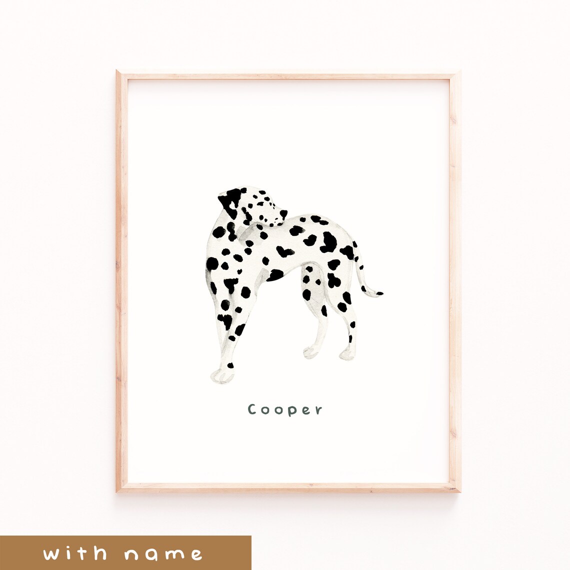 Dalmatian Print Dog Name Art Print, Christmas Gift